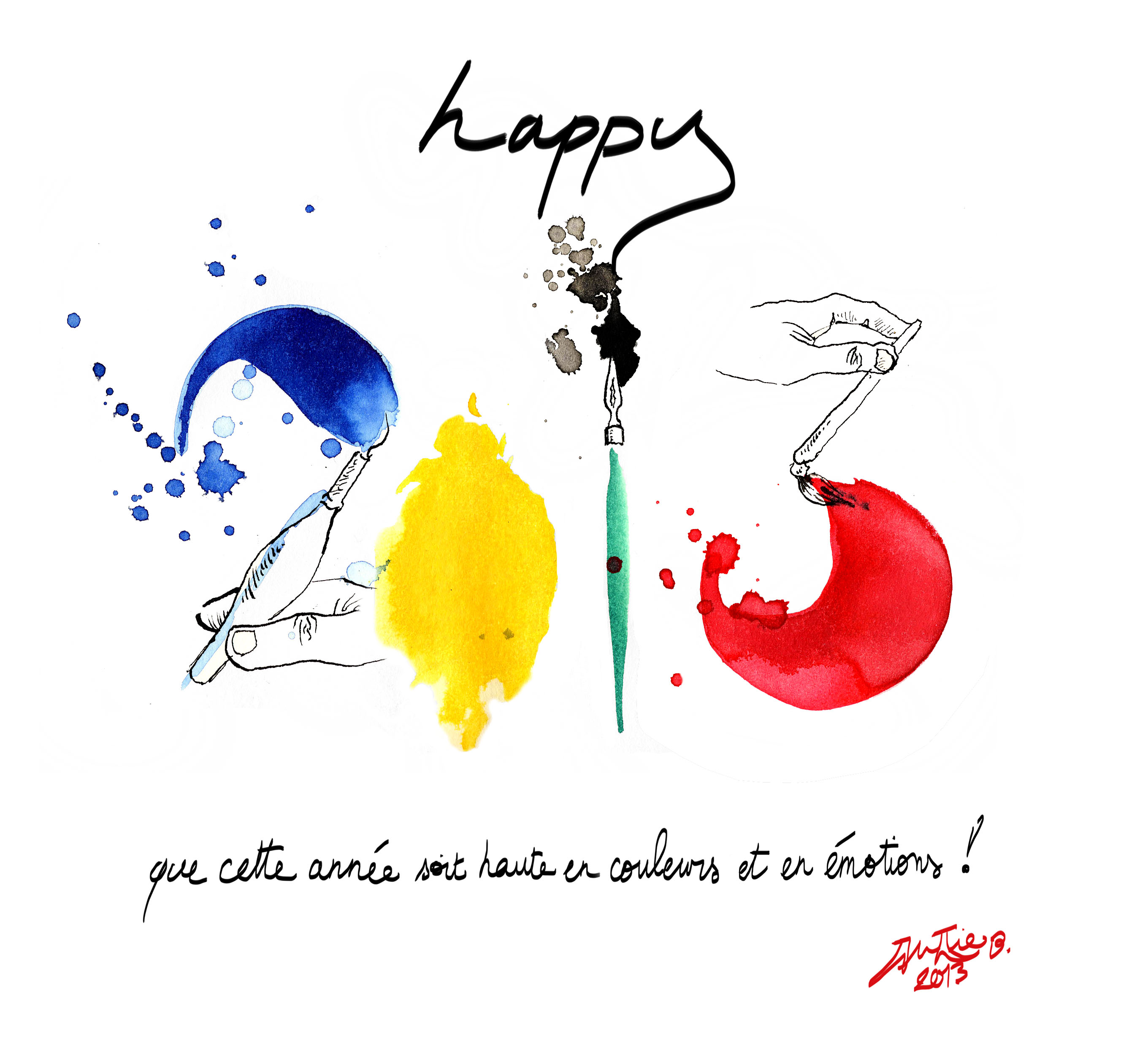 julie blaquié graphiste illustratrice sur bordeaux vous souhaite une bonne année 2013