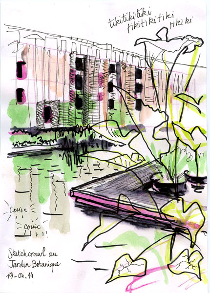 Sketchcrawl au Jardin Botanique à Bordeaux