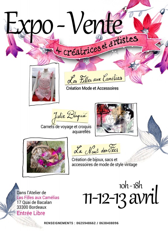 Expo-Vente à l'Atelier-boutique Les Filles aux Camélias 