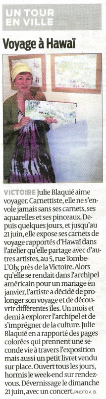 Carnet d'Hawaï julie blaquié