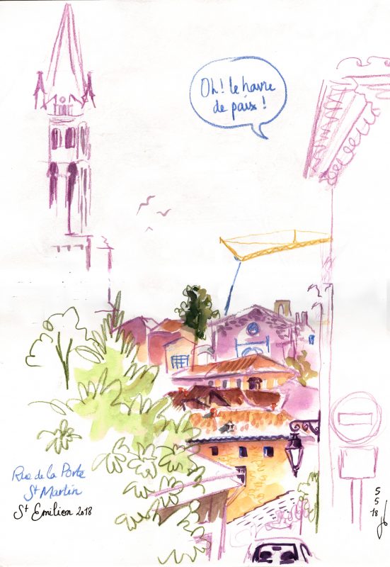 Sketchcrawl St Emilion, Sketchcrawl Bordeaux, Julie Blaquie Bordeaux, Urban Sketchers