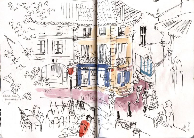 Sketchcrawl St Emilion, Sketchcrawl Bordeaux, Julie Blaquie Bordeaux, Urban Sketchers