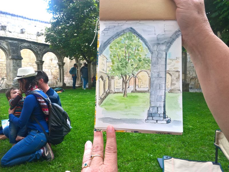 Sketchcrawl St Emilion, Sketchcrawl Bordeaux, Julie Blaquie Bordeaux, Urban Sketchers