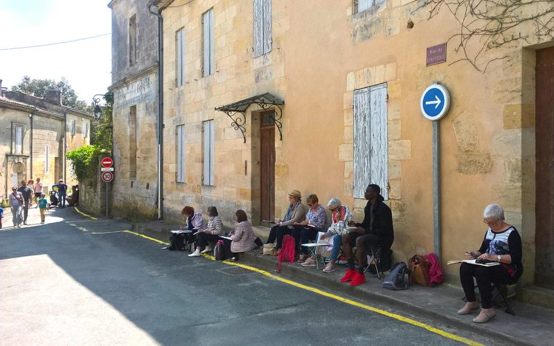 Sketchcrawl St Emilion, Sketchcrawl Bordeaux, Julie Blaquie Bordeaux, Urban Sketchers