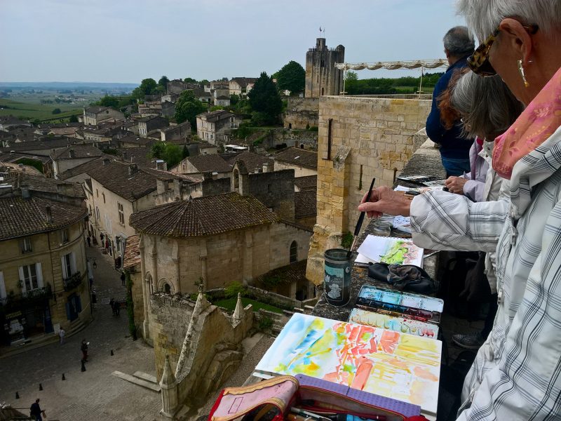 Sketchcrawl St Emilion, Sketchcrawl Bordeaux, Julie Blaquie Bordeaux, Urban Sketchers