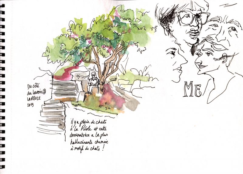 Sketchcrawl, La Réole, illustration bordeaux, julie Blaquié 2019, aquarelle, croquis